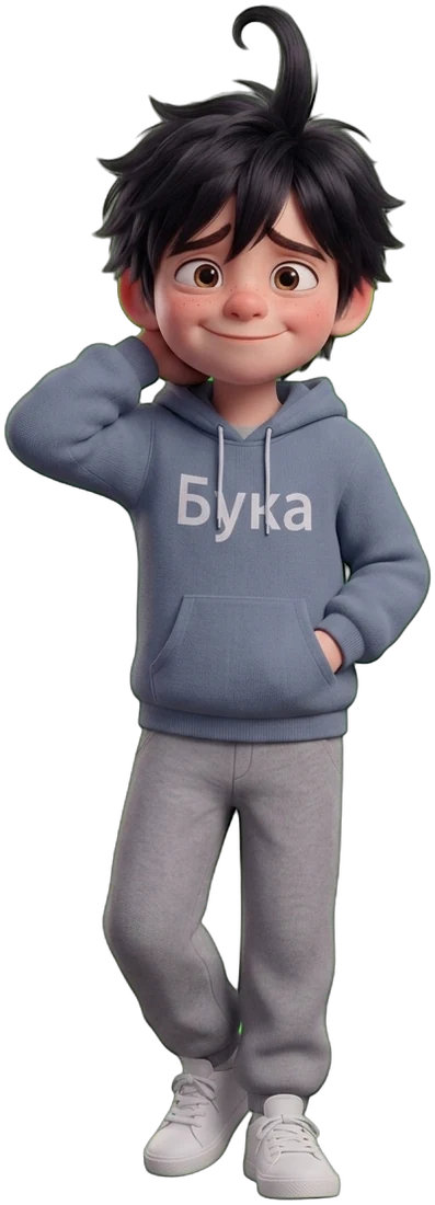 Бука смущённо чешет затылок